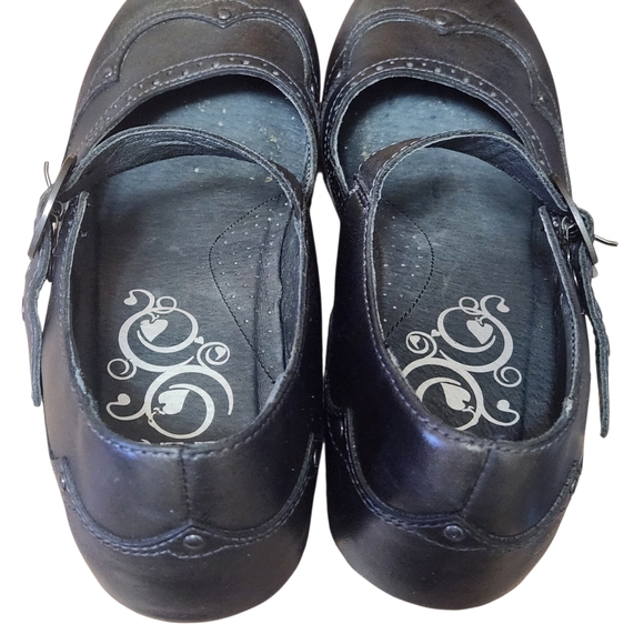 💐Dansko Nevin Mary Jane Pumps Leather Womens Size 41/ 10.5-11 Dark Pewter - Picture 10 of 16